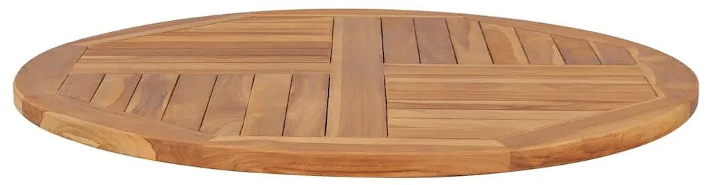 Tampo de mesa redondo 2,5 cm 90 cm madeira de teca maciça