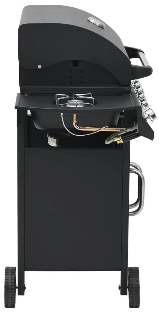 Grelhador/barbecue a gás 4+1 zonas de cozinhar preto