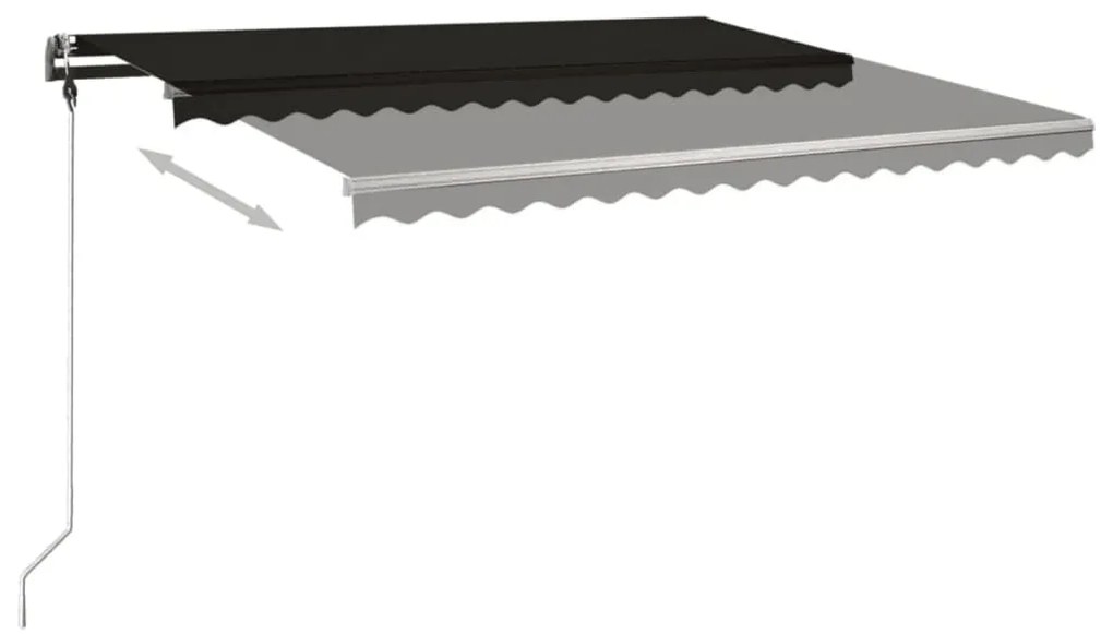 Toldo retrátil manual independente 400x300 cm antracite