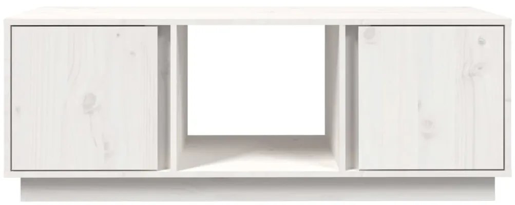 Mesa de centro 110x50x40 cm pinho maciço branco