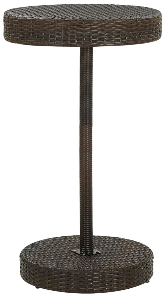 Mesa de jardim 60,5x106 cm vime PE castanho