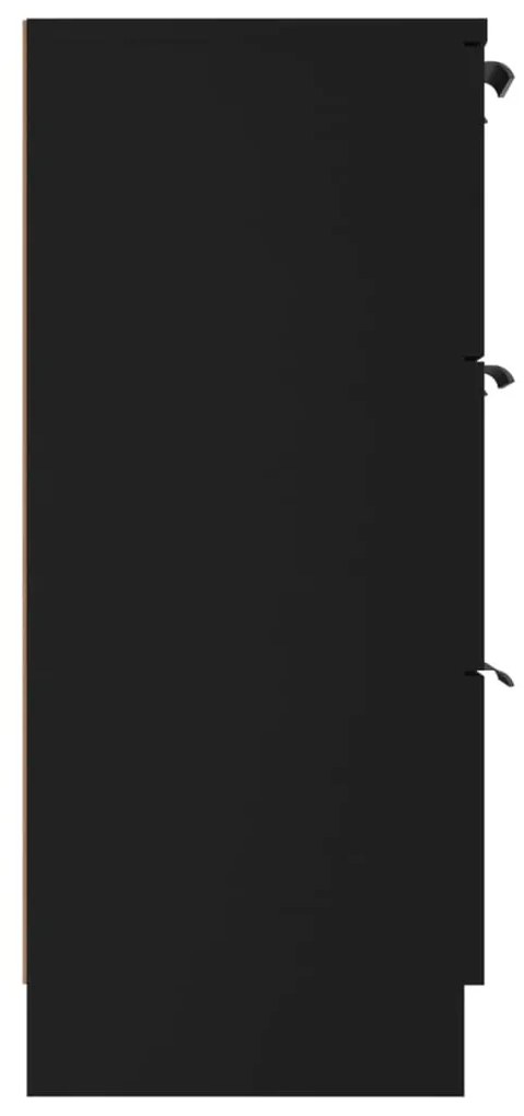 Aparador 60x30x70 cm derivados de madeira preto