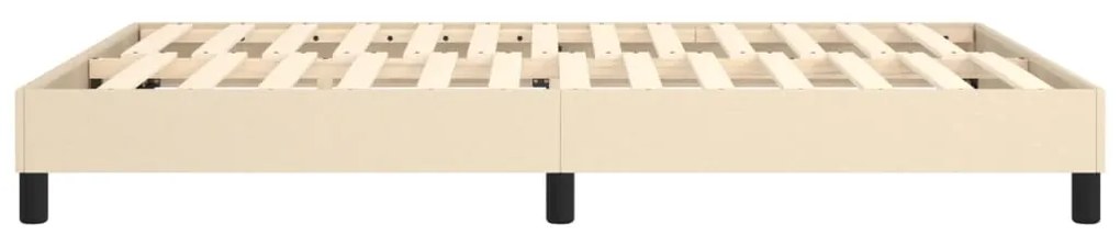 Estrutura de cama sem colchão 140x200 cm tecido cor creme