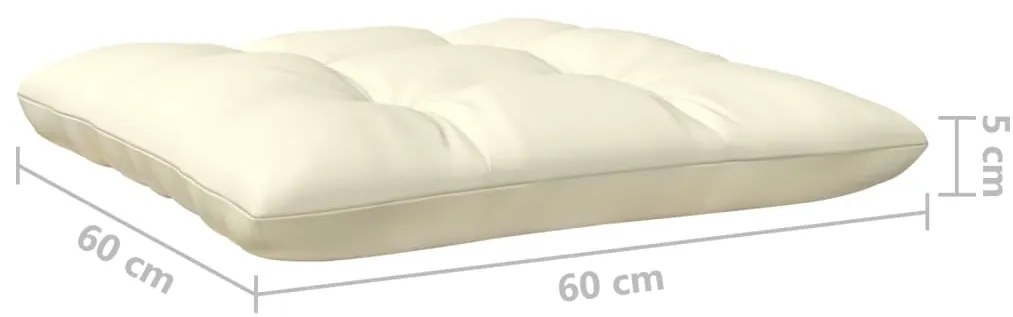 3 pcs conjunto lounge jardim c/ almofadões cor creme pinho