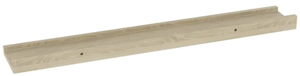 Prateleiras de parede 2 pcs 60x9x3 cm carvalho sonoma