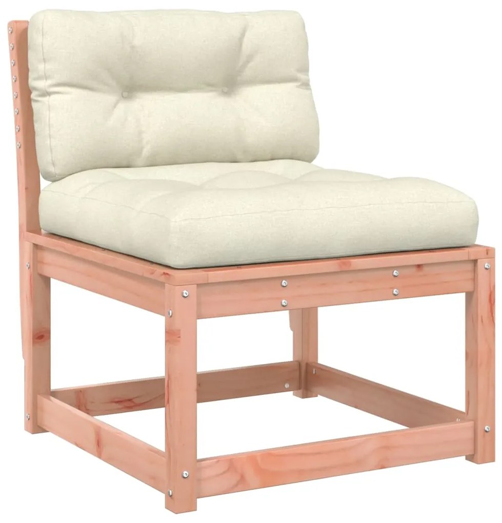 4 pcs conj. lounge jardim com almofadões madeira douglas maciça