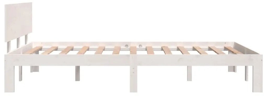 Estrutura de cama 120x200 cm pinho maciço branco