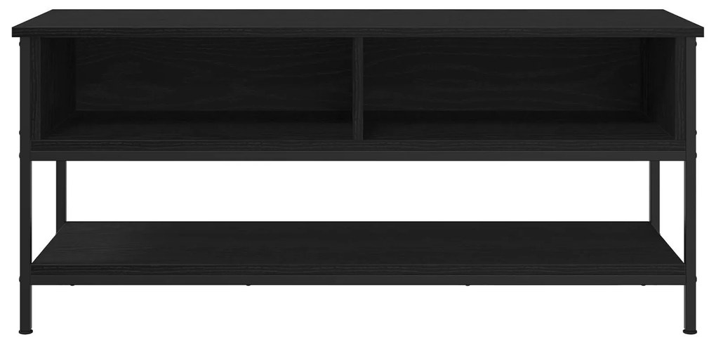 Cabide de TV vidaXL Preto Carvalho 100x35x45 cm Madeira de Engenharia