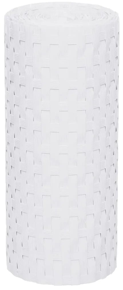 Telas de varanda 10 pcs 255x19 cm vime PE branco