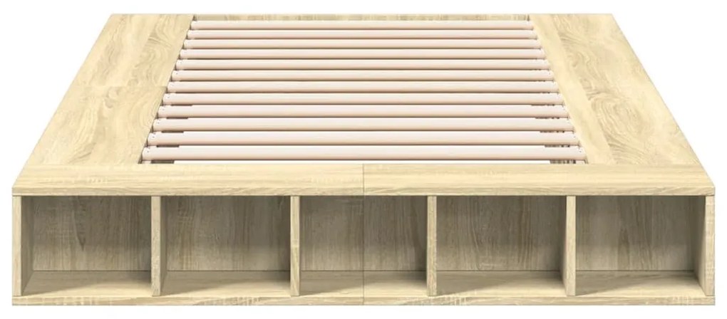 Estrutura de cama 135x190 cm derivados madeira carvalho sonoma