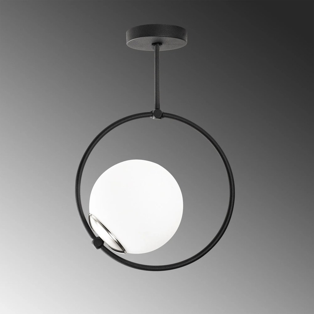 ****
Conjunto de Candeeiro de Teto e Mesa Dolunay – Preto e Branco –
