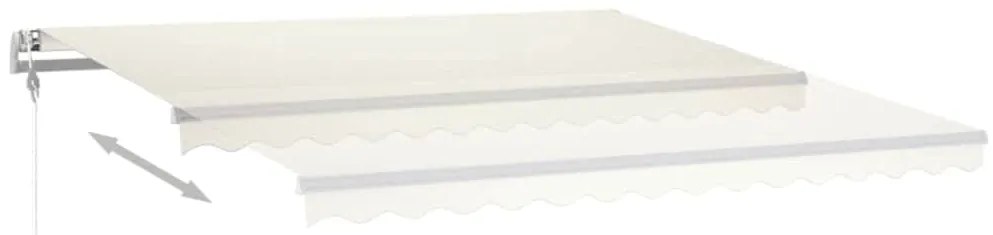 Toldo automático com LED e sensor de vento 400x300 cm cor creme