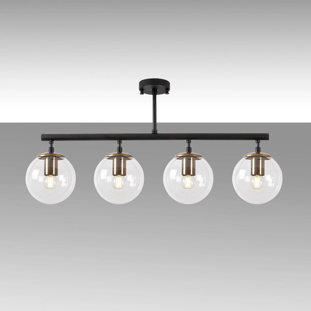 Chandelier Fazli – Preto Antigo – 70 x 15 x 35 cm