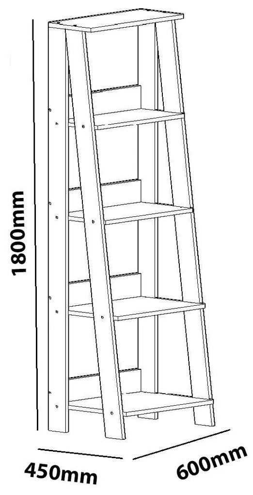 Estante Setre – Branco – 60 cm x 180 cm x 45 cm