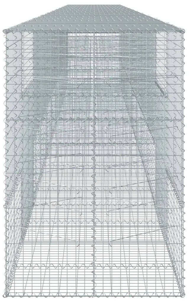 Cesto gabião com cobertura 1100x100x150 cm ferro galvanizado