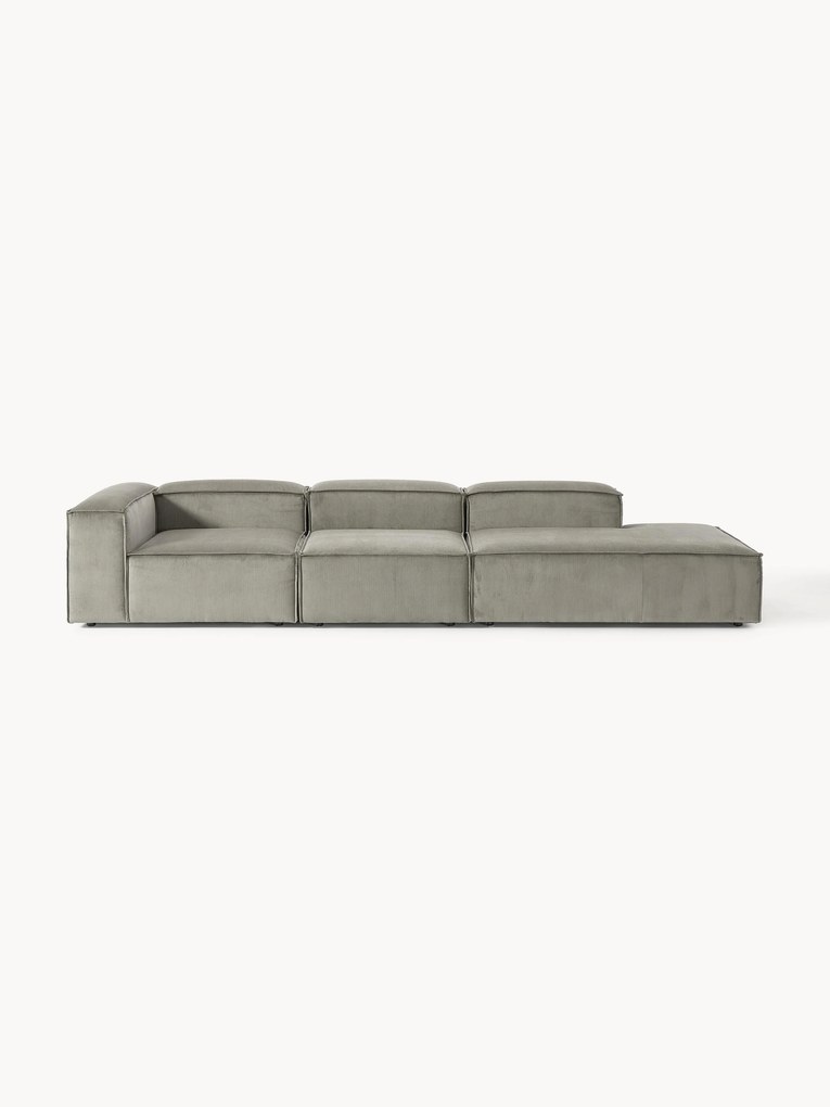 Chaise longue modular XL em bombazina Lennon