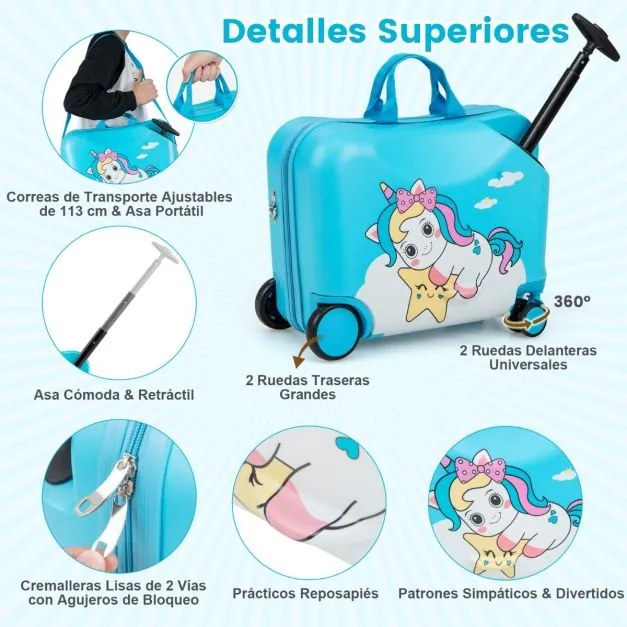 Conjunto de malas de viagem para crianças de 2 peças Mala de viagem de 2 peças e mochila com rodas Casco duro à prova de água Saco de viagem com rodas