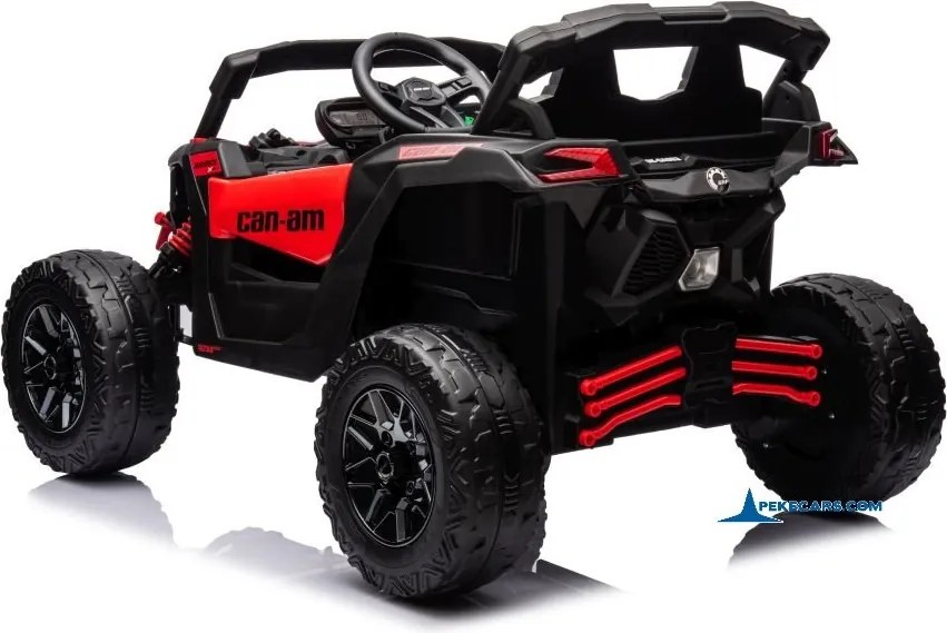 Carro elétrico para crianças 1 a 6 anos 24V MP4 CAN-AM Maverick Buggy Vermelho