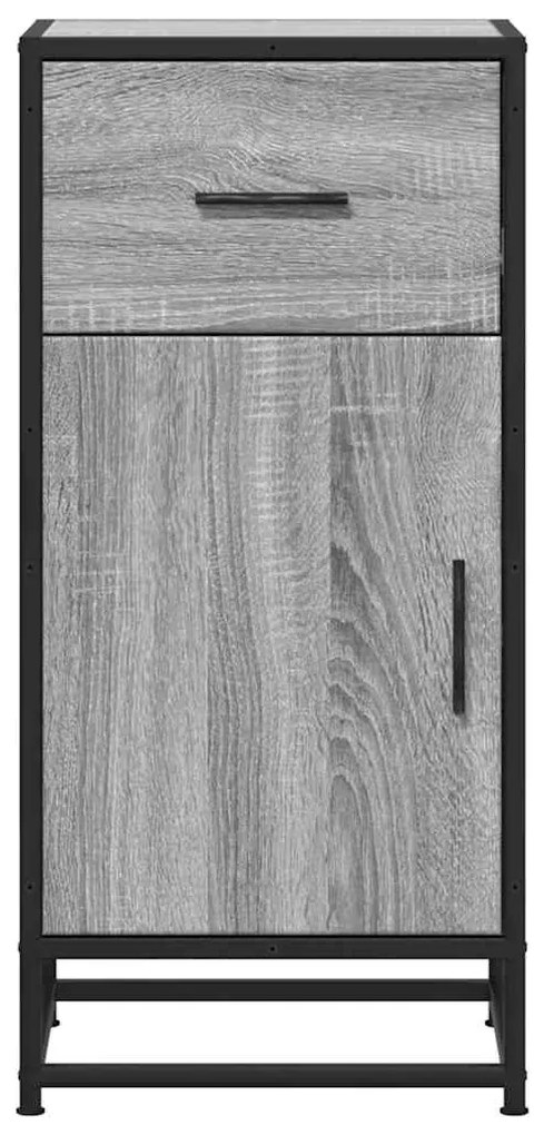 Aparador 35,5x35x76 cm deriv. de madeira/metal cinzento sonoma