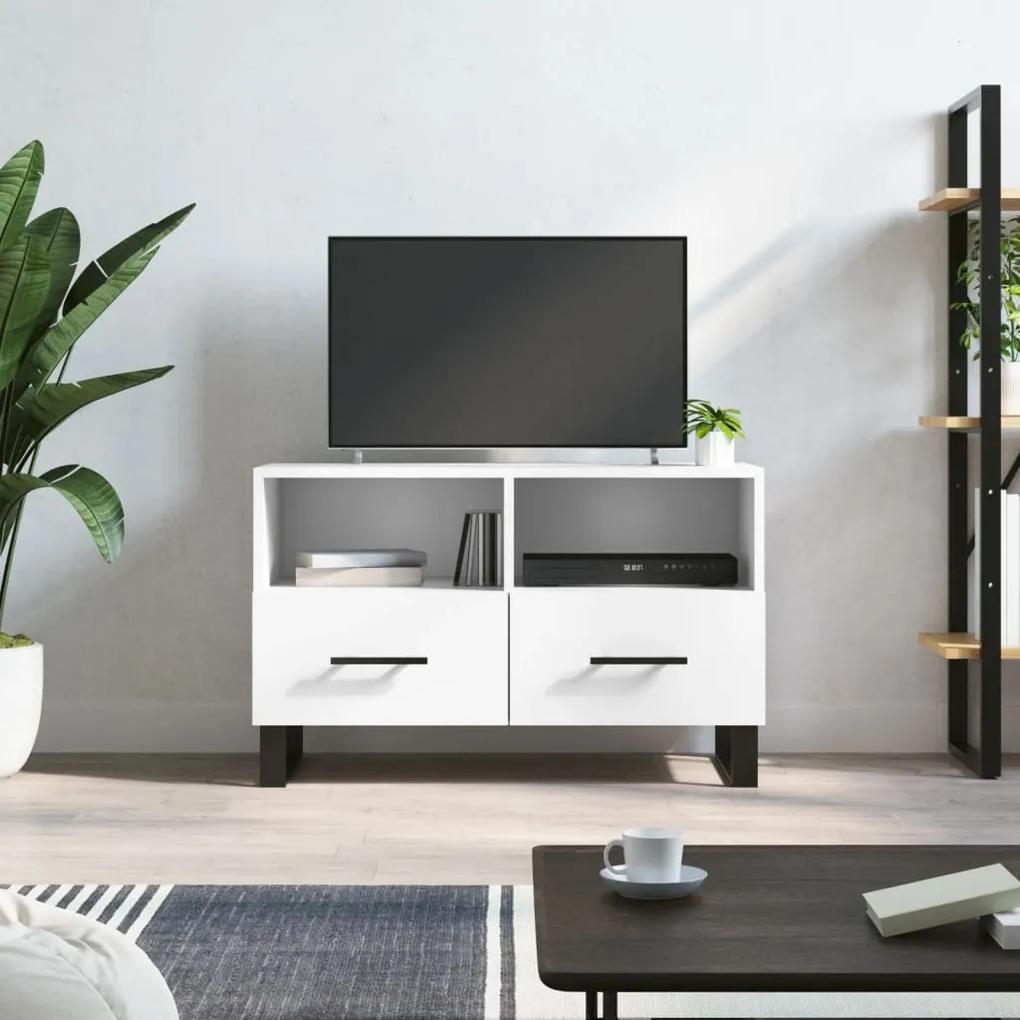 Móvel de TV 80x36x50 cm madeira processada branco