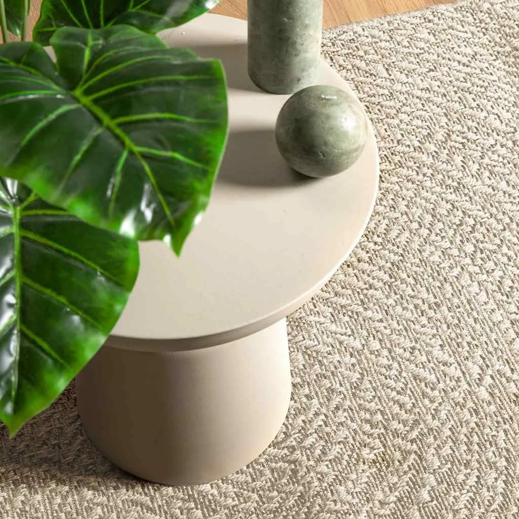 Tapete ZIZUR creme 240x340cm aspeto de juta interior e exterior