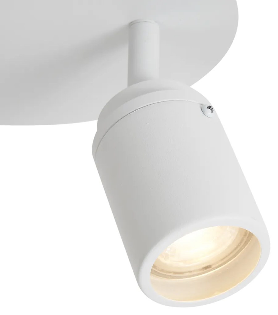 Foco de casa de banho moderno branco 2 luzes IP44 - Ducha