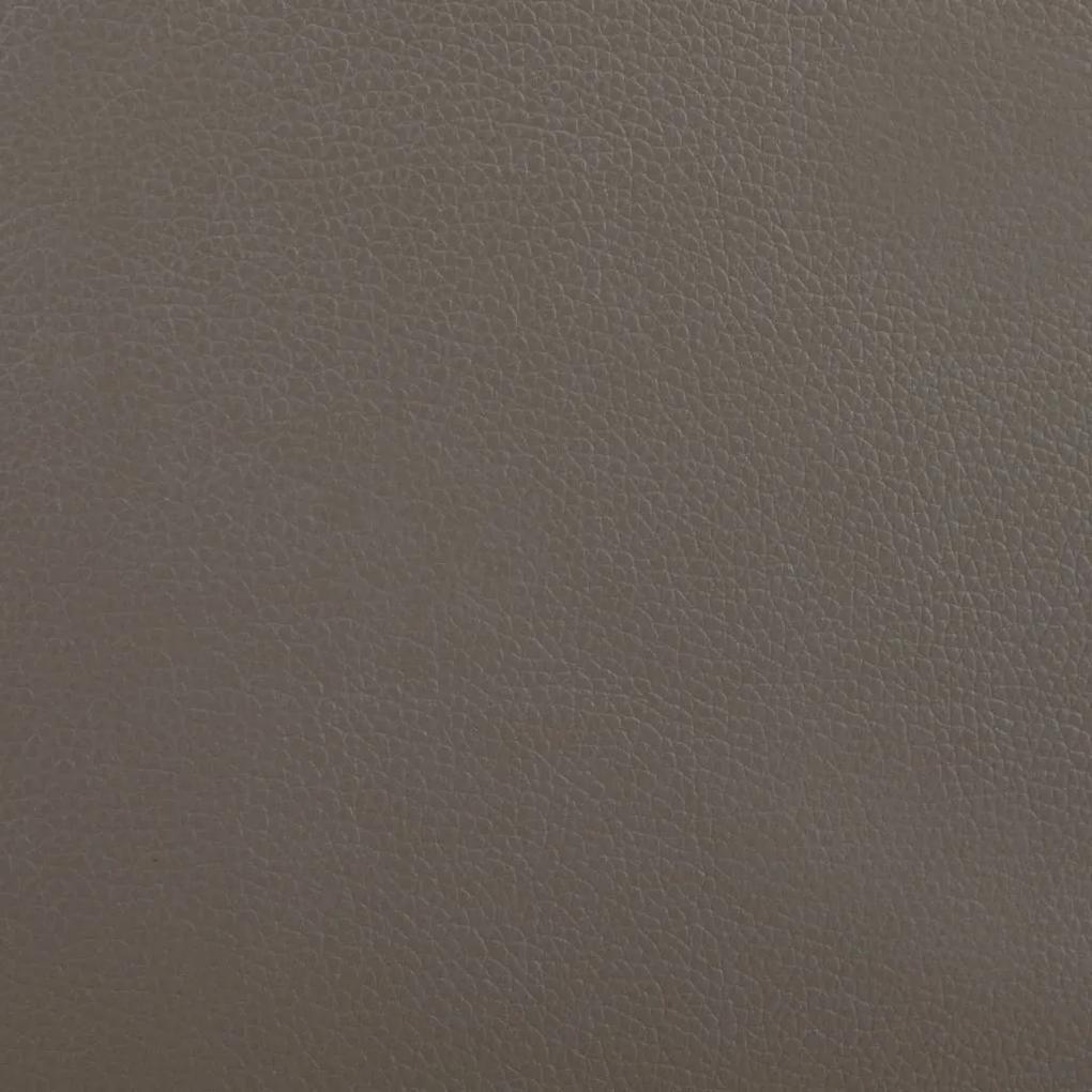 Estrutura de Cama Marte em Couro Artificial Cinzento e Branco - 180x20