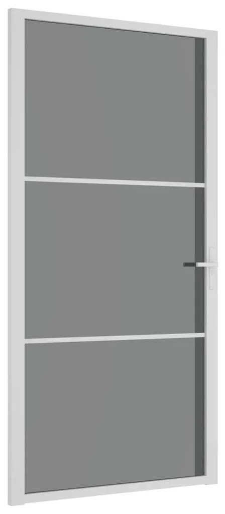 Porta de interior 102,5x201,5 cm vidro ESG e alumínio branco