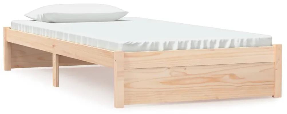 Estrutura de cama 100x200 cm madeira maciça branco