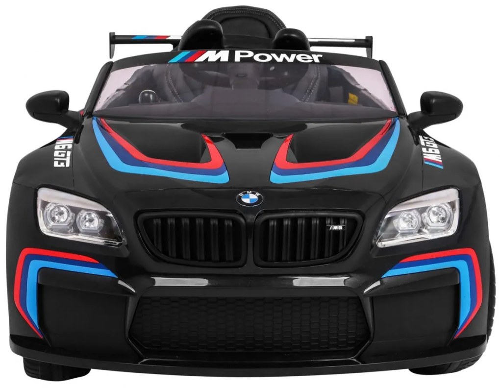 Carro elétrico para Crianças 12V BMW X6M Rodas de EVA, Assento de couro Preto