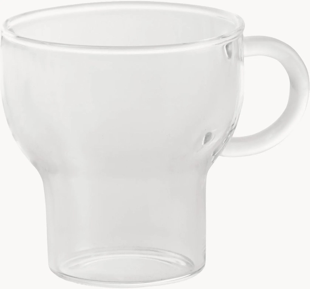 Canecas em vidro borossilicato artesanais Glas Mug, conjunto de 2