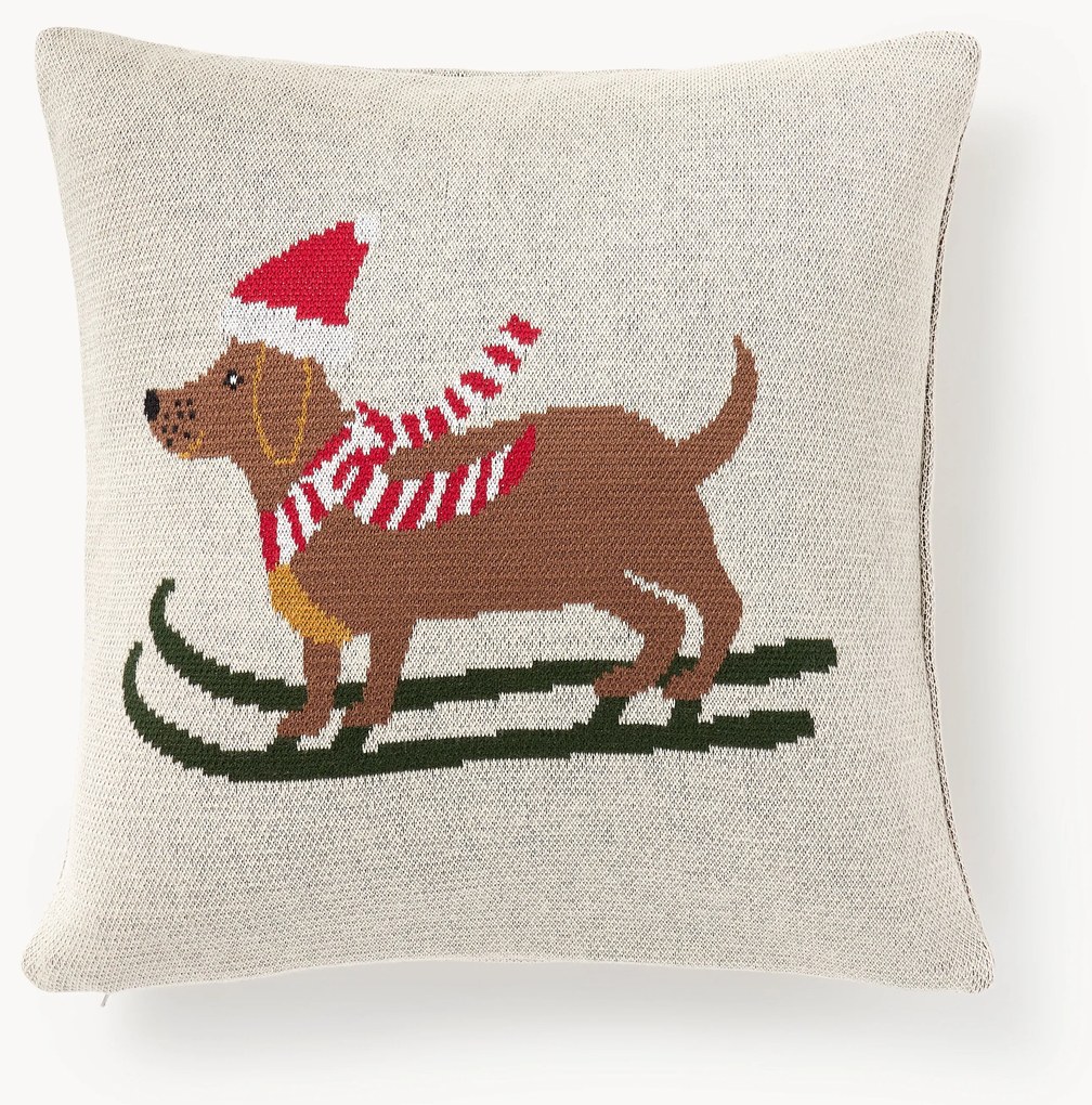 Capa de almofada em algodão com padrão de inverno Buddy