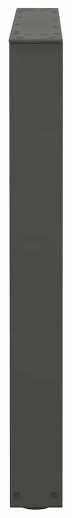 Pés para mesa de jantar em V, 3 peças, antracite, 90x (72-73,3) cm, aç