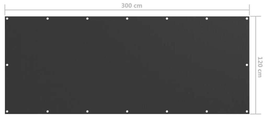 Tela de varanda 120x300 cm tecido Oxford antracite
