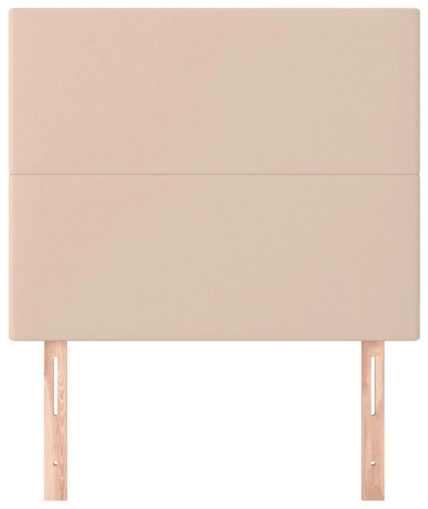 Cabeceira cama 2 pcs couro artificial 90x5x78/88 cm cappuccino