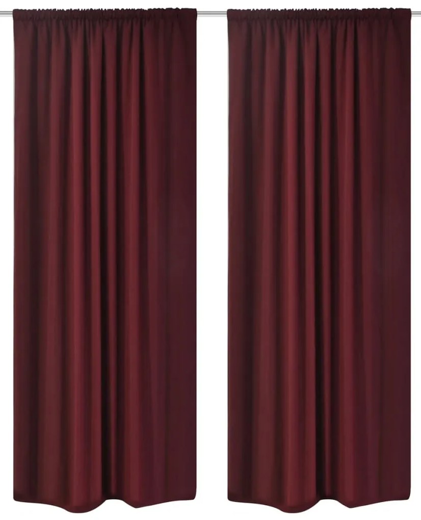 vidaXL Cortinas blackout 2 pcs camada dupla 140 x 245 cm bordô