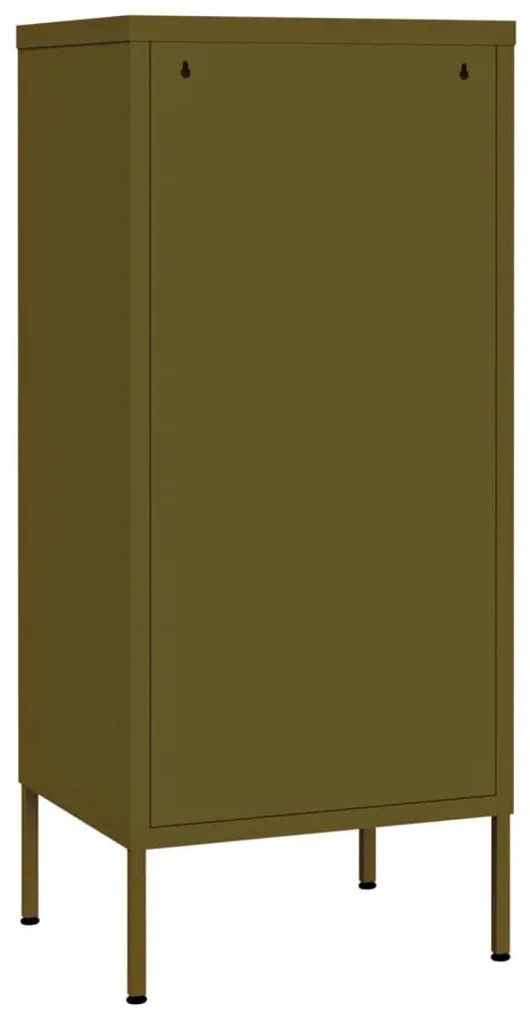 Armário de arrumação aço 42,5x35x101,5 cm verde-azeitona