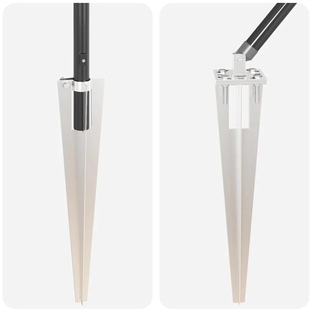 Postes de Cerca com Ponta - 52 pcs Ø32 mm 100 cm em Aço Galvanizado