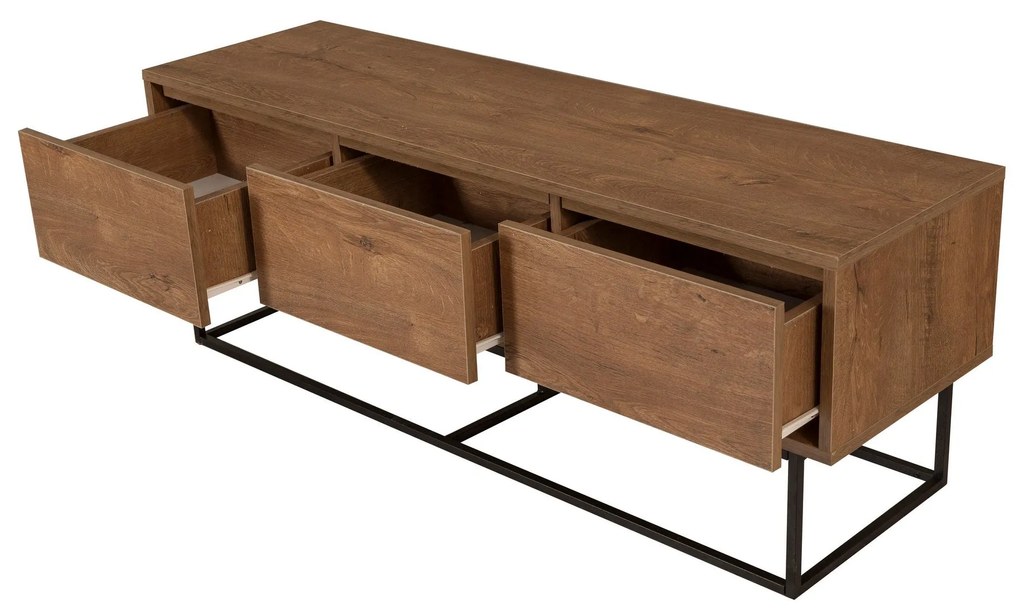 Conjunto de Mobiliário de Sala de Estar Laxus – Nogueira/Preto – Unida