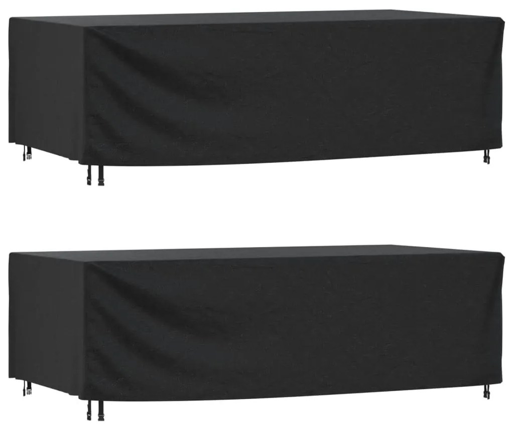 vidaXL Capas móveis de jardim 2pcs 300x140x90cm impermeável 420D preto