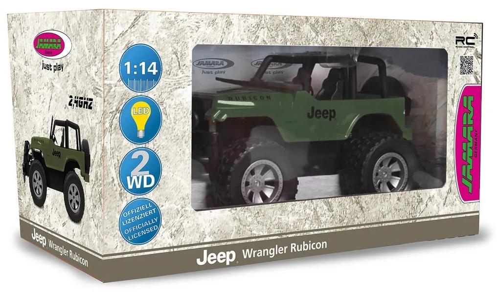 Jeep Wrangler Rubicon Telecomandado 1:14  2,4GHz Verde