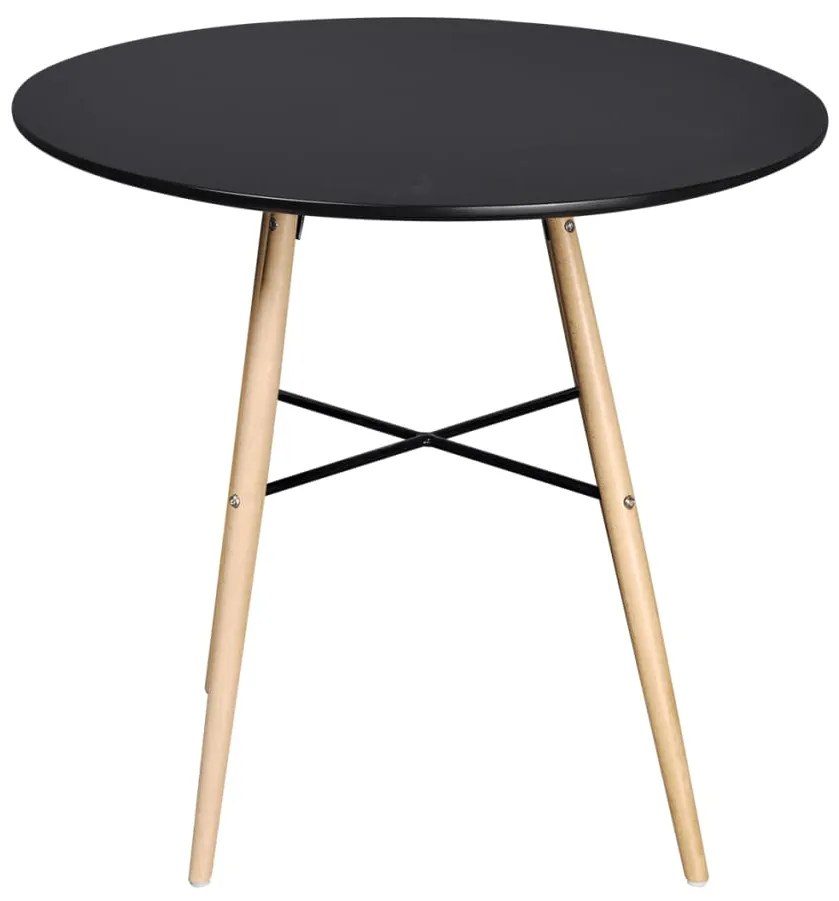 Mesa de jantar redonda MDF preto