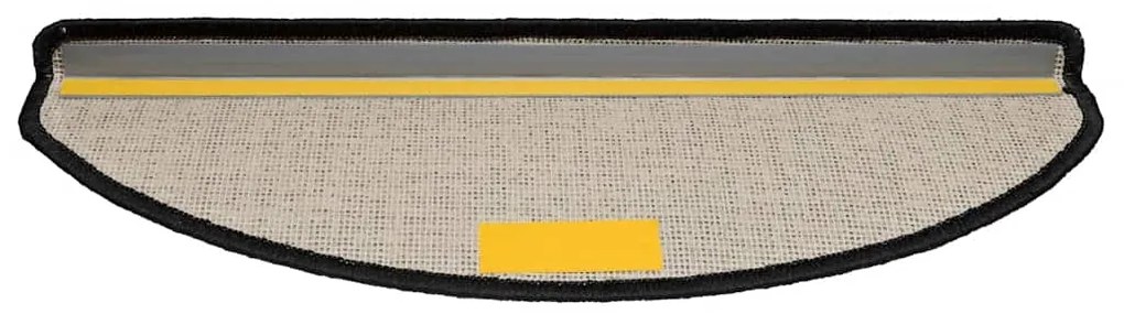 Tapetes de escadas 30 pcs 65x21x4 cm preto