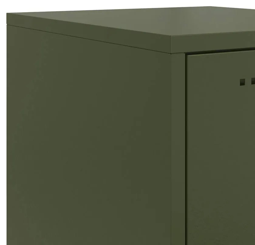 Aparador alto 36x39x123 cm aço verde azeitona