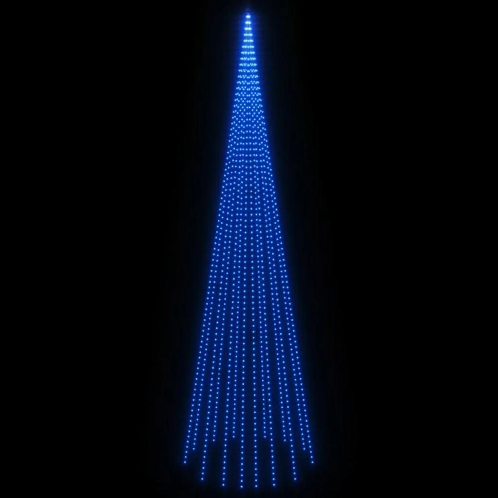 Árvore de Natal mastro de bandeira 1134 LEDs 800 cm azul