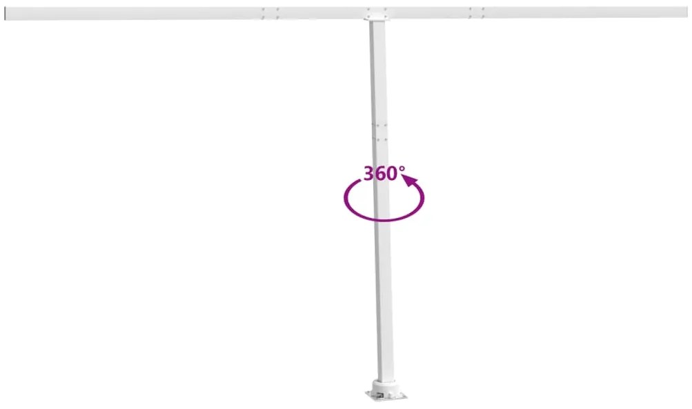 Conjunto de postes para toldo 450x245 cm ferro branco