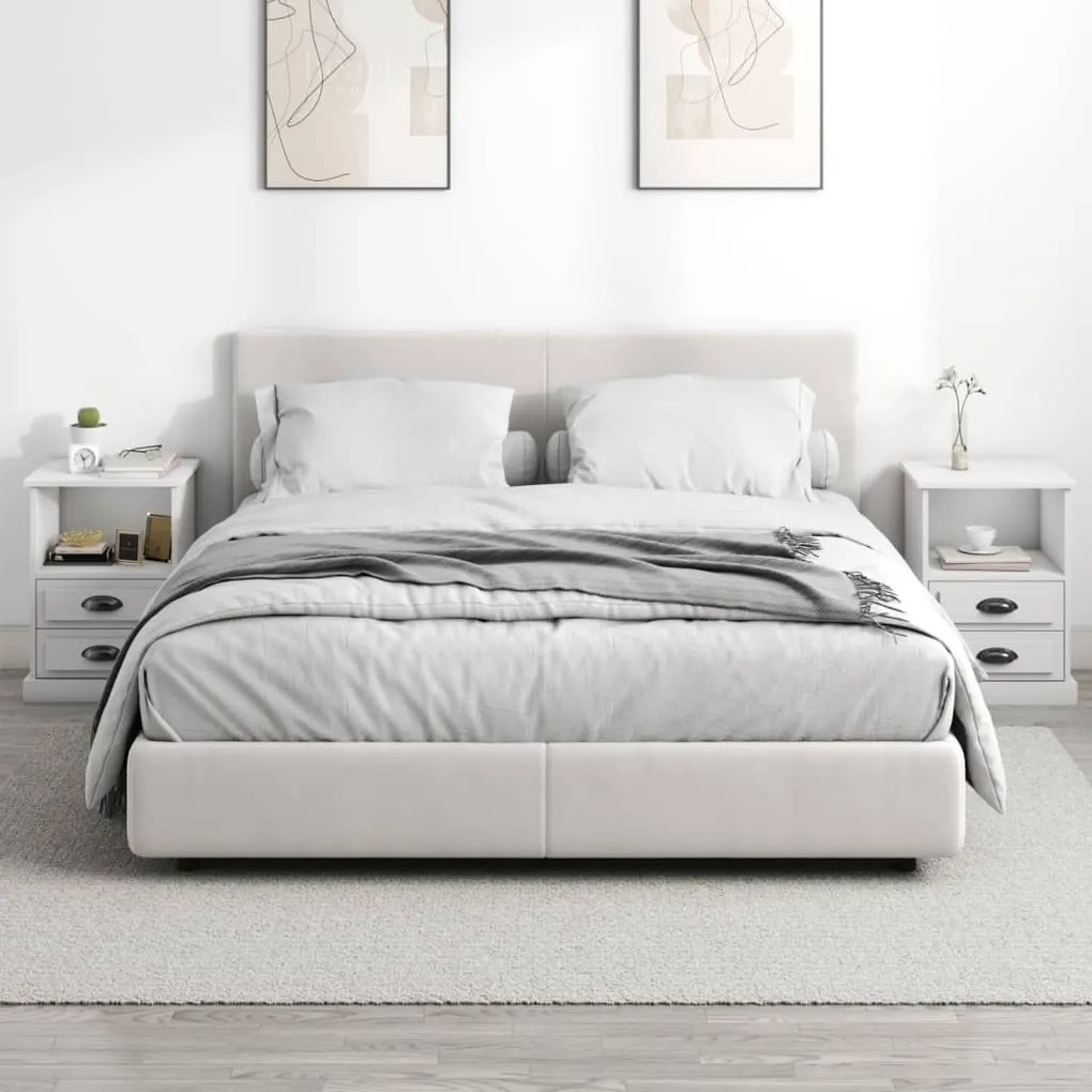Mesas de cabeceira 2 pcs 43x36x60 cm branco