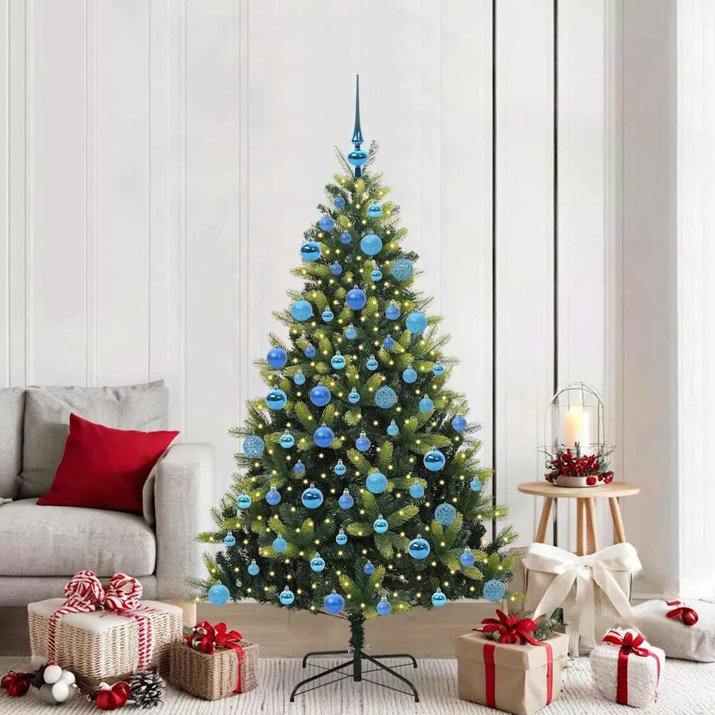 vidaXL Árvore de Natal Artificial Articulada 300 LEDs Verde 180 cm