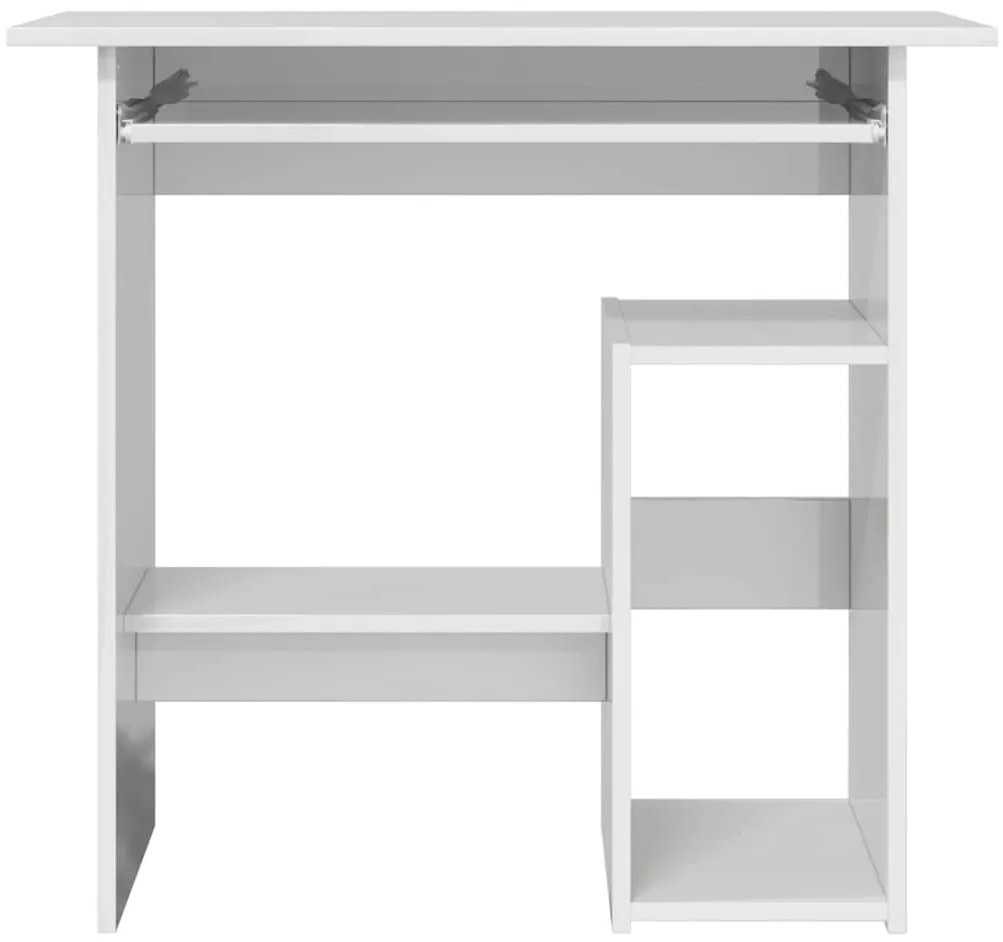 Secretária 80x45x74 cm derivados de madeira branco brilhante