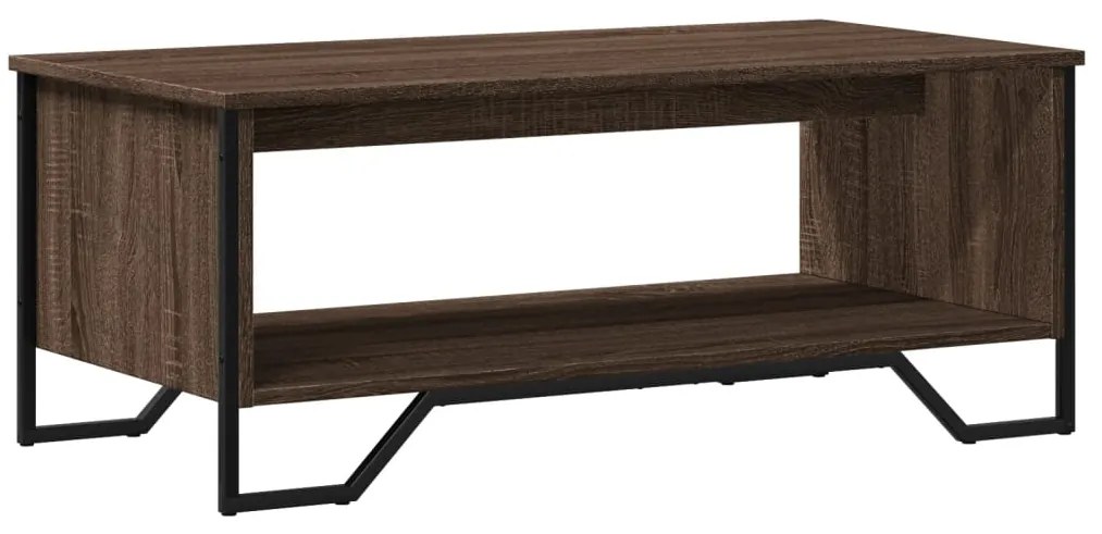 Mesa de centro 100x51x40 cm derivados madeira carvalho castanho